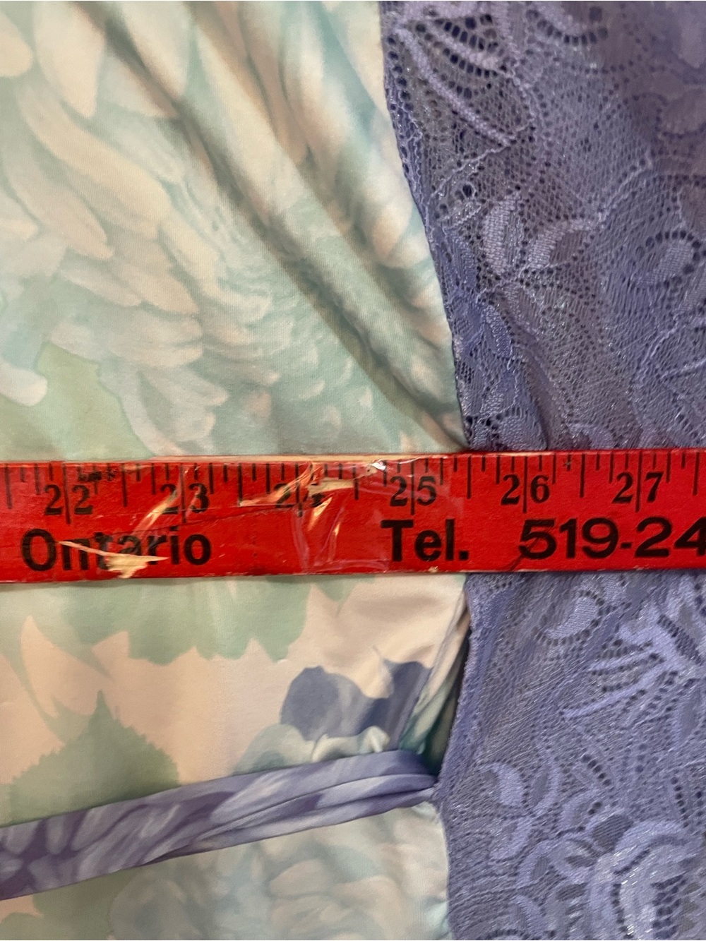 4/$20➡️ La Vie En Rose Lavender & Mint Floral Lace-Trim Kimono Robe – L/XL *Flaw - Picture 14 of 15